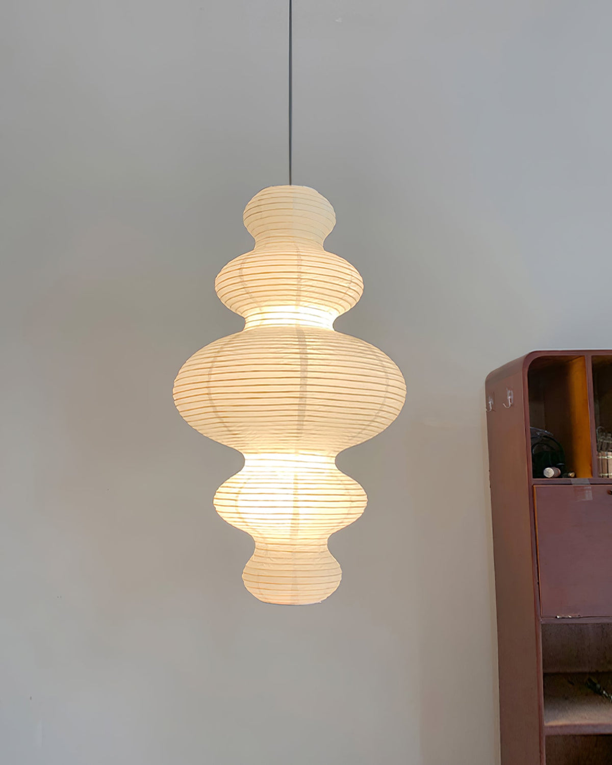 Stylish Pendant Light with Rice Paper Shade – 47cm Diameter for Kitchen Pendant Lighting 2