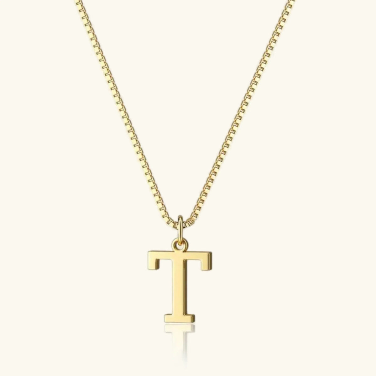 Collier Pendentif Lettre Initiale Plaqué Or
