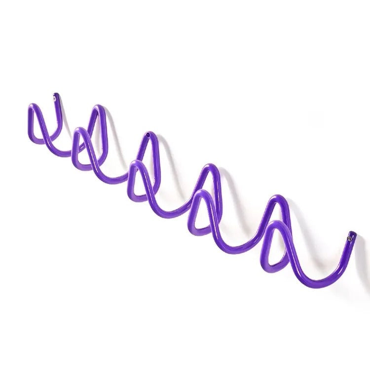 Porte-manteau mural – Fonte noire, design ondulé pour hall, chambre ou salle de bain