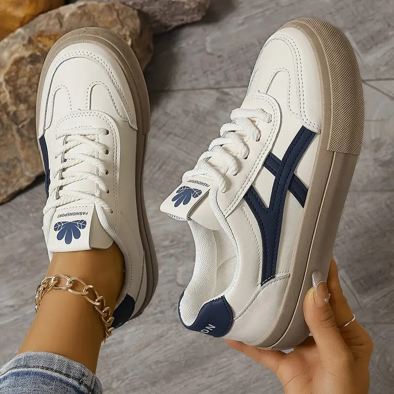 Baskets Rétro Femme à Semelle Confort - Style Casual