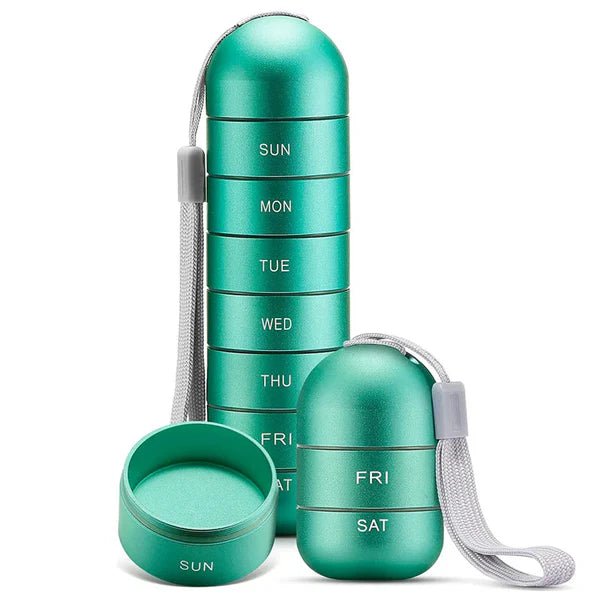 Pillendoos – Portable 7-Day Pill and Supplement Organizer, Perfect for Home and Travel