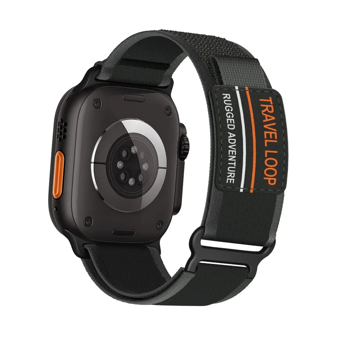 Bracelet Boucle en Tissu pour Apple Watch, Extensible et Ajustable