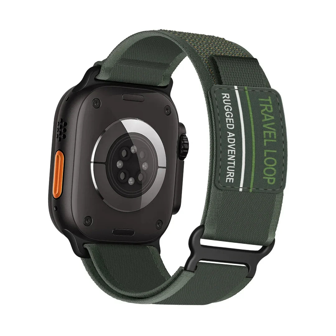 Bracelet Boucle en Tissu pour Apple Watch, Extensible et Ajustable