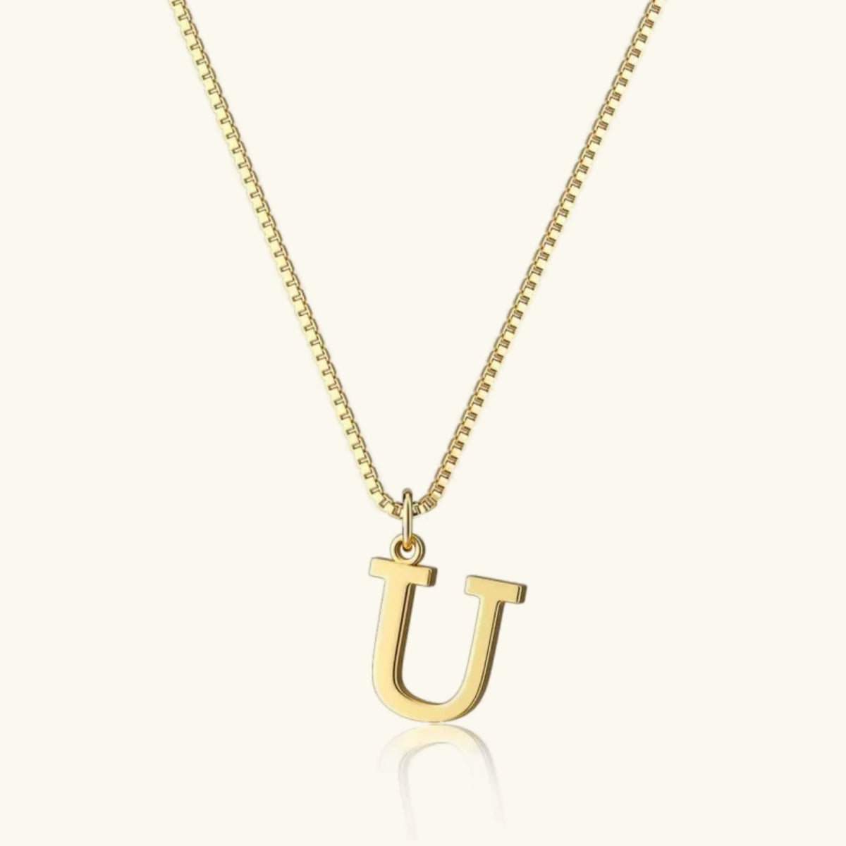 Collier Pendentif Lettre Initiale Plaqué Or