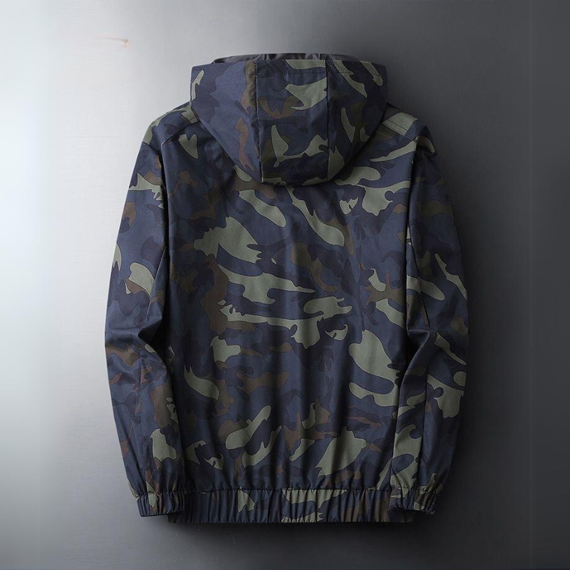 Veste Homme Coupe-Vent Déperlante à Capuche Zippée