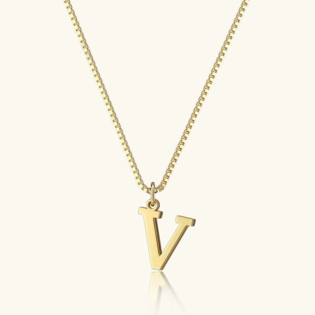 Collier Pendentif Lettre Initiale Plaqué Or