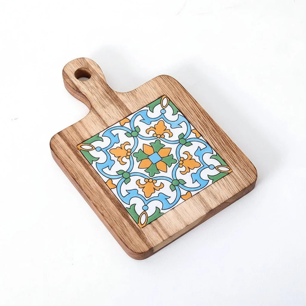 Sous-plat en bois – Style vintage pour casseroles et poêles dans la cuisine ou la salle à manger