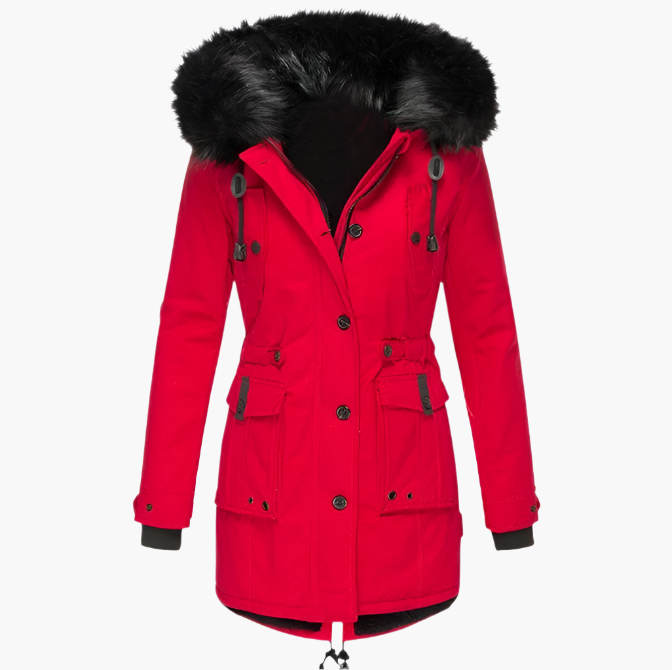 Parka Femme Épaisse à Capuche, Imperméable, Doublure Chaude pour l'Hiver