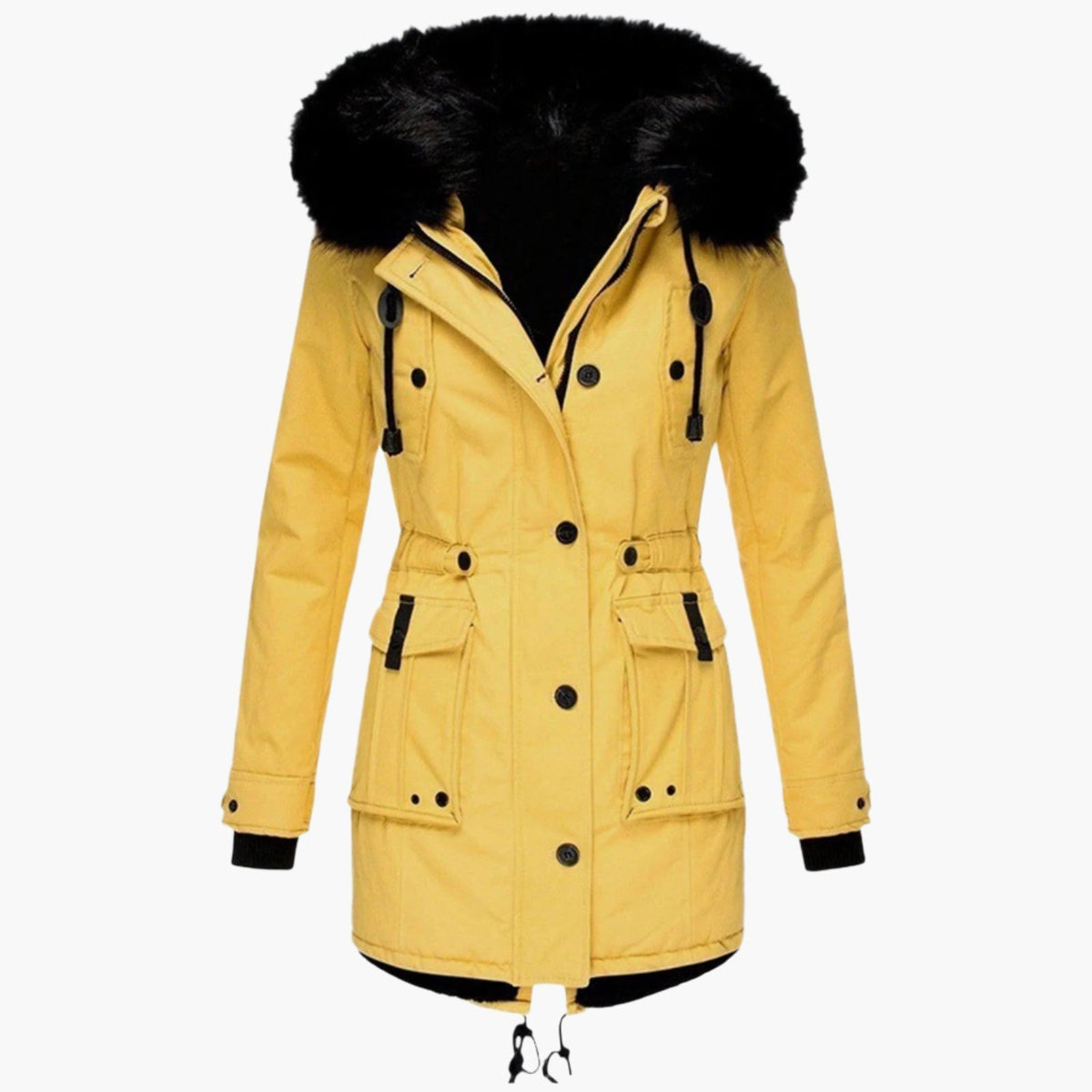 Parka Femme Épaisse à Capuche, Imperméable, Doublure Chaude pour l'Hiver