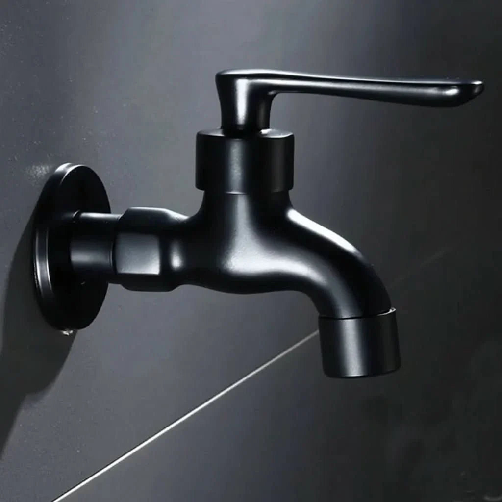 Wall-mounted faucet – Matte black brass for the kitchen, bathroom, or garden
