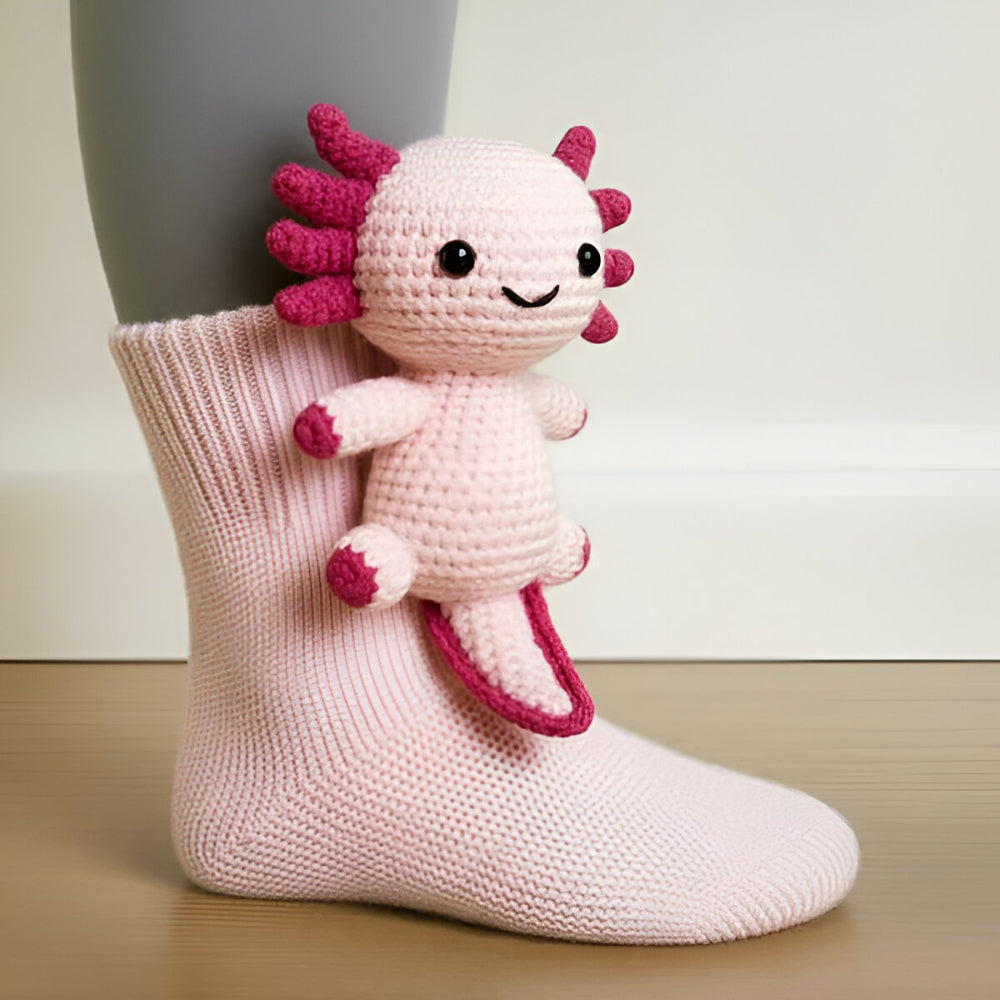 Animal Socks – Plush, 3D Design with Non-Slip Soles for Winter Use at Home