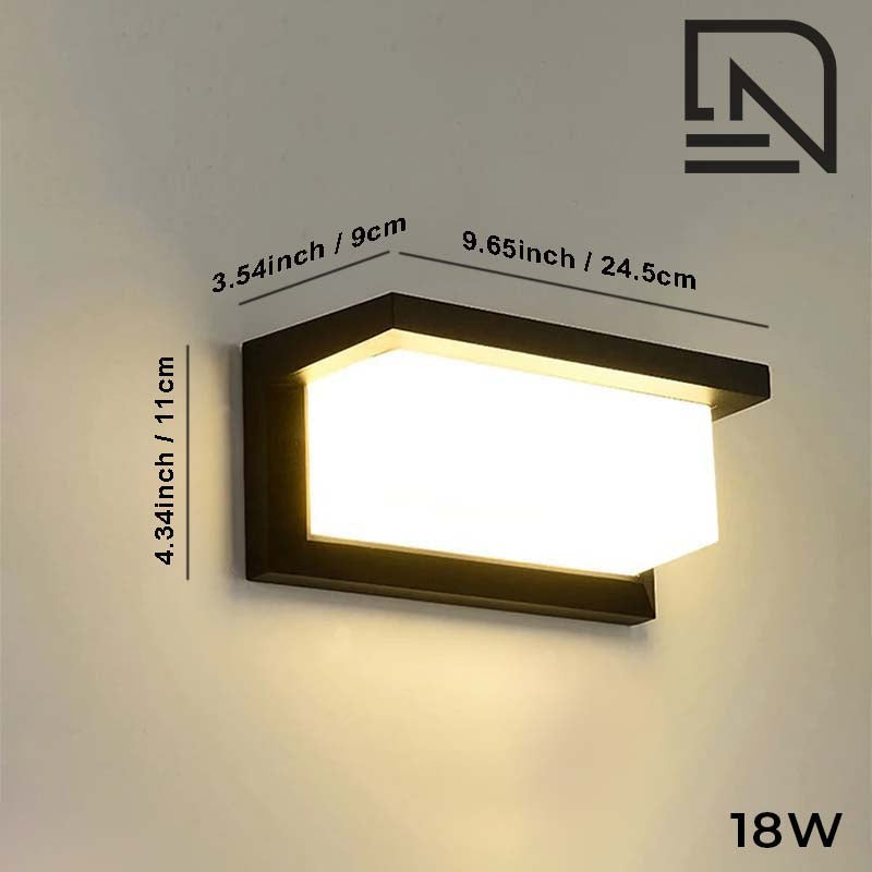 Motion-Sensor Wall Light – Black, Waterproof LED for the Garden, Porch, or Driveway