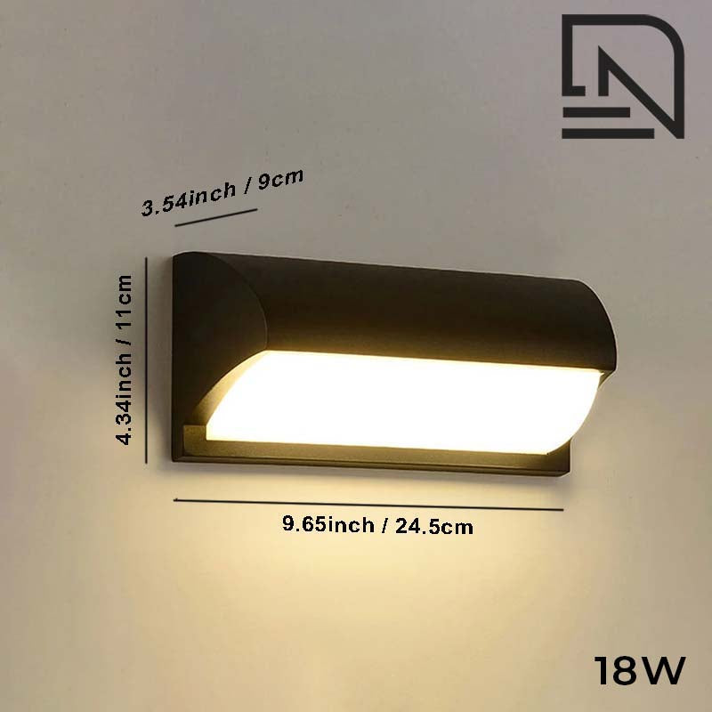 Motion-Sensor Wall Light – Black, Waterproof LED for the Garden, Porch, or Driveway