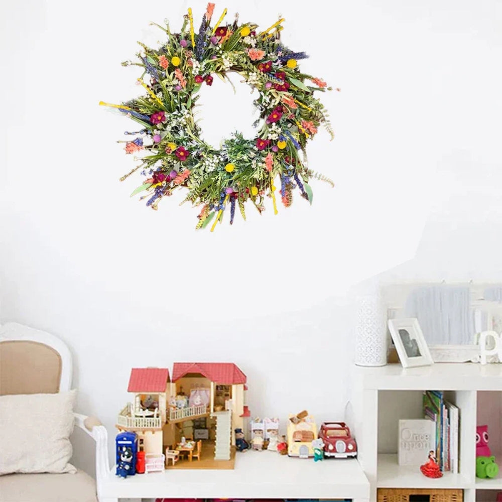 Couronne de Fleurs Décorative pour Porte