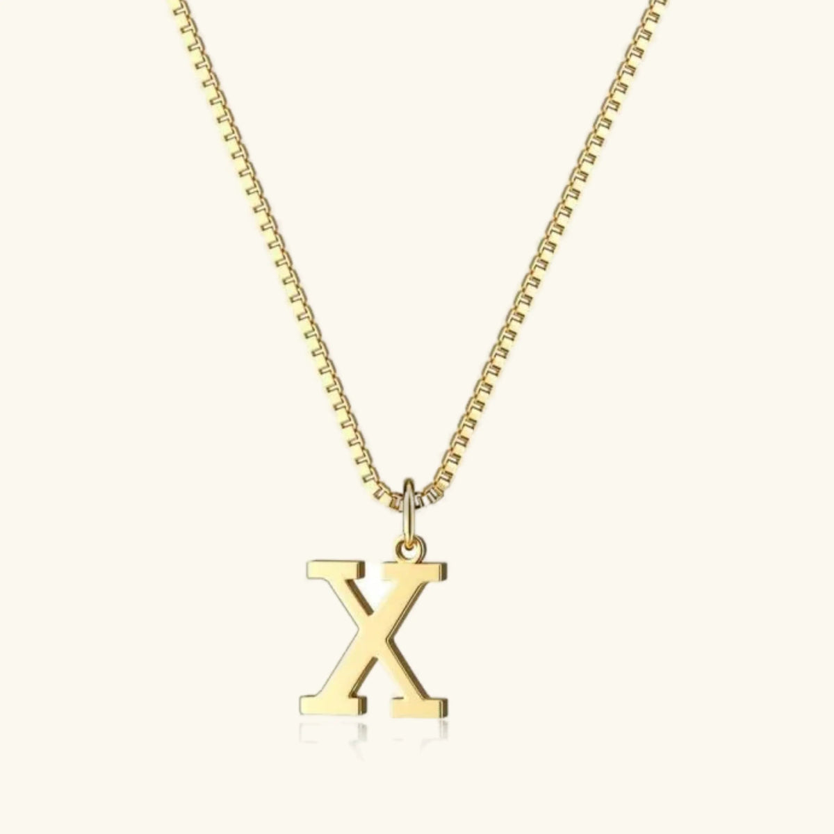 Collier Pendentif Lettre Initiale Plaqué Or