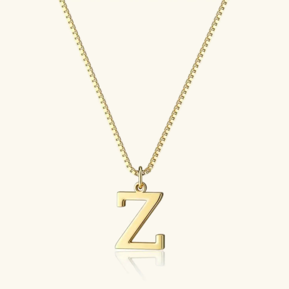 Collier Pendentif Lettre Initiale Plaqué Or