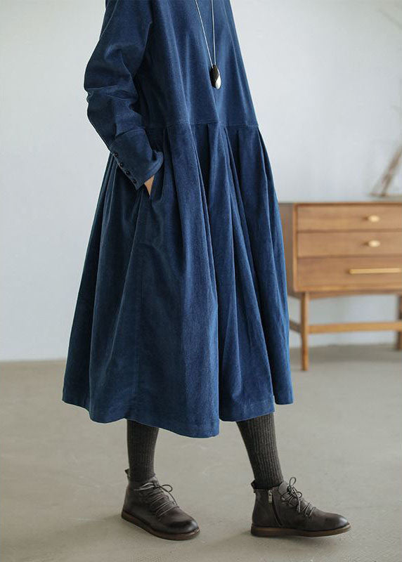 Robe Femme en Velours, Coupe Classique Maxi