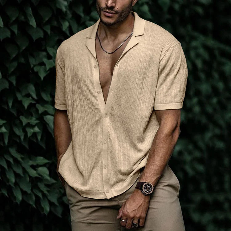 Chemise Homme Manches Courtes Boutonnée - Coupe Décontractée