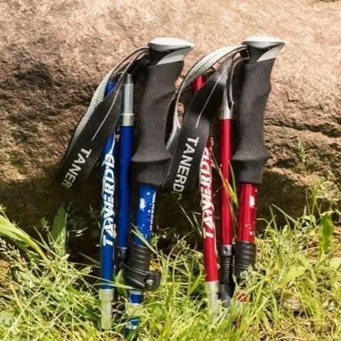 Foldable hiking sticks telescope made of carbon - light, ergonomic for trekking-5