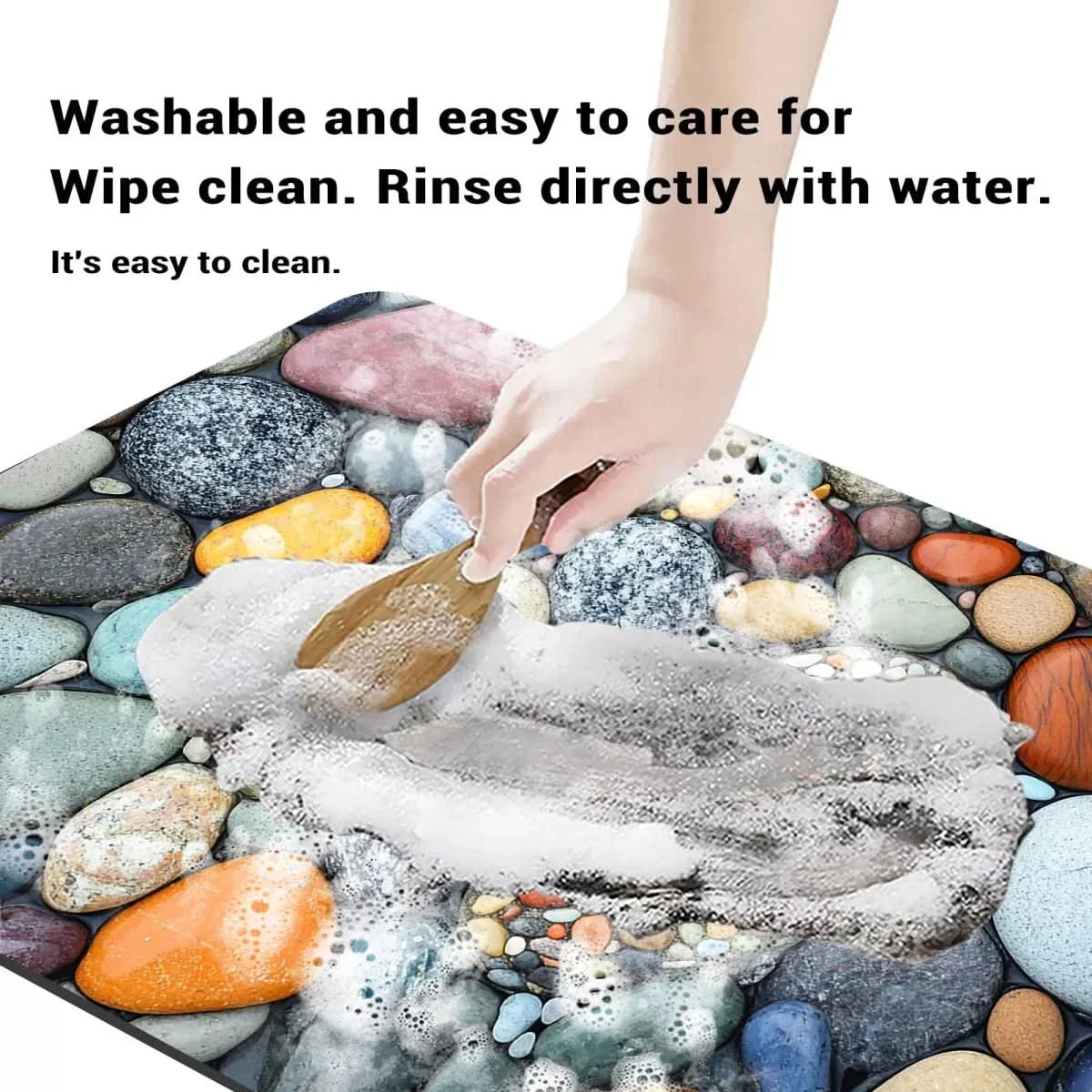Tapis de Bain en Diatomite Antidérapant à Séchage Rapide