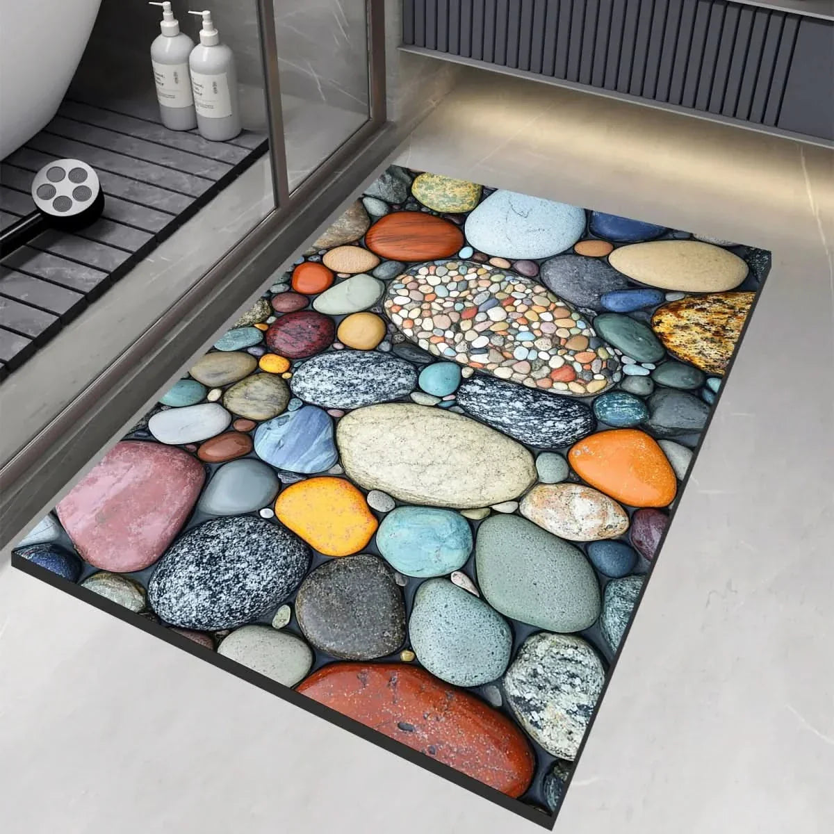 Tapis de Bain en Diatomite Antidérapant à Séchage Rapide