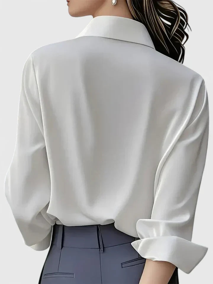 Chemisier Femme Élégant à Boutonnage Caché pour Bureau