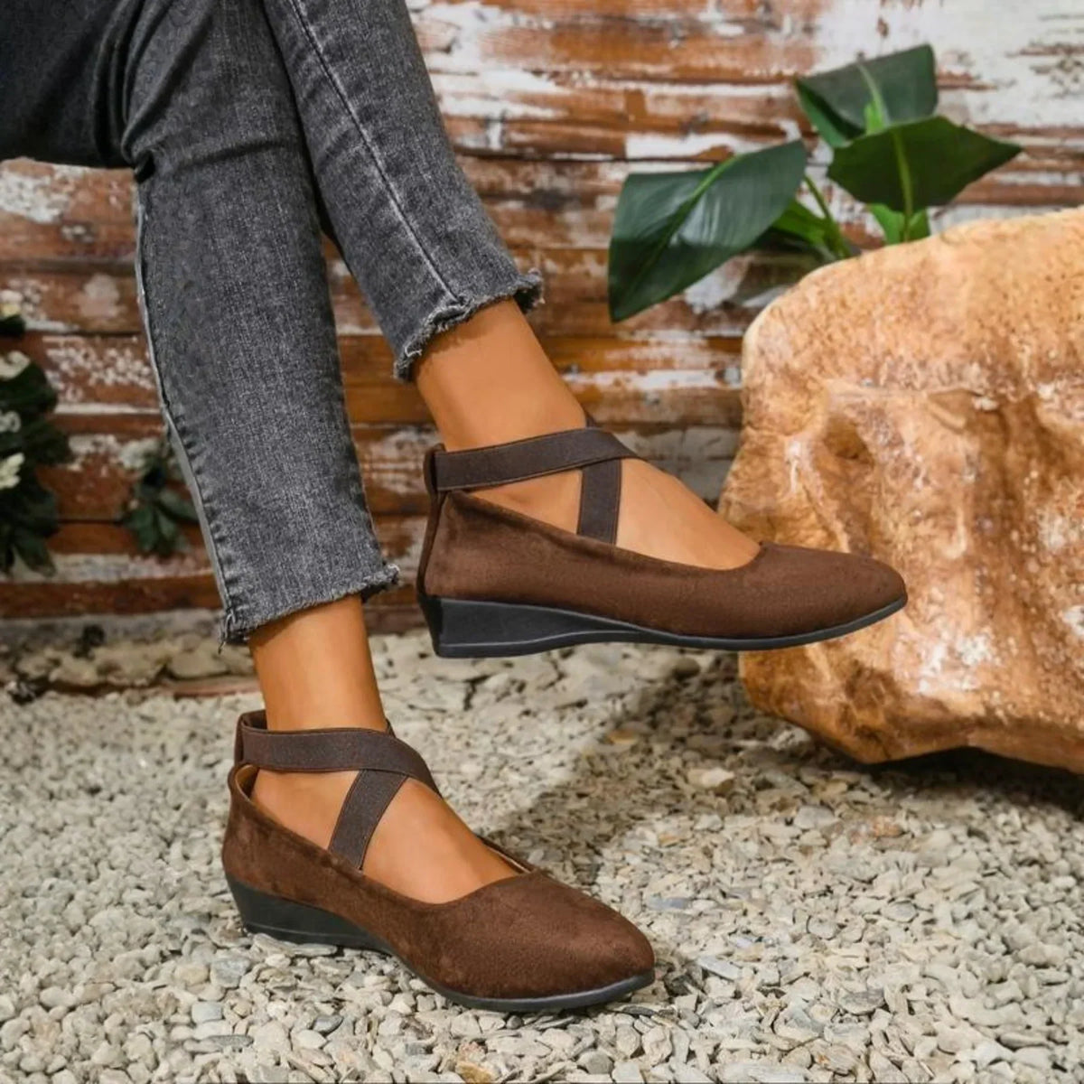 Ballerines Compensées Femme à Bout Fermé – Confort au Quotidien