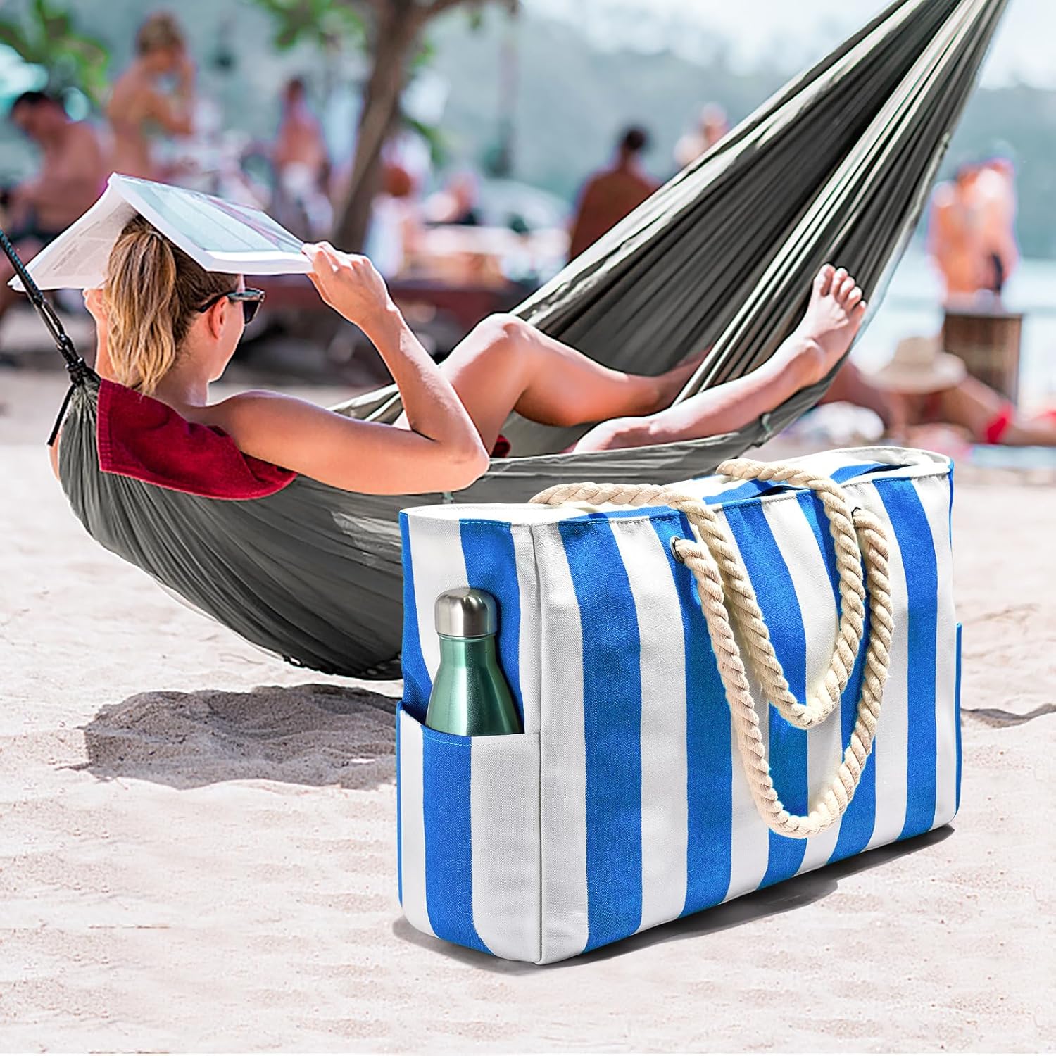 Oversized Beach Bag – Waterproof, Sand-Resistant, and Spacious for the Beach, Pool, or Weekend Outings