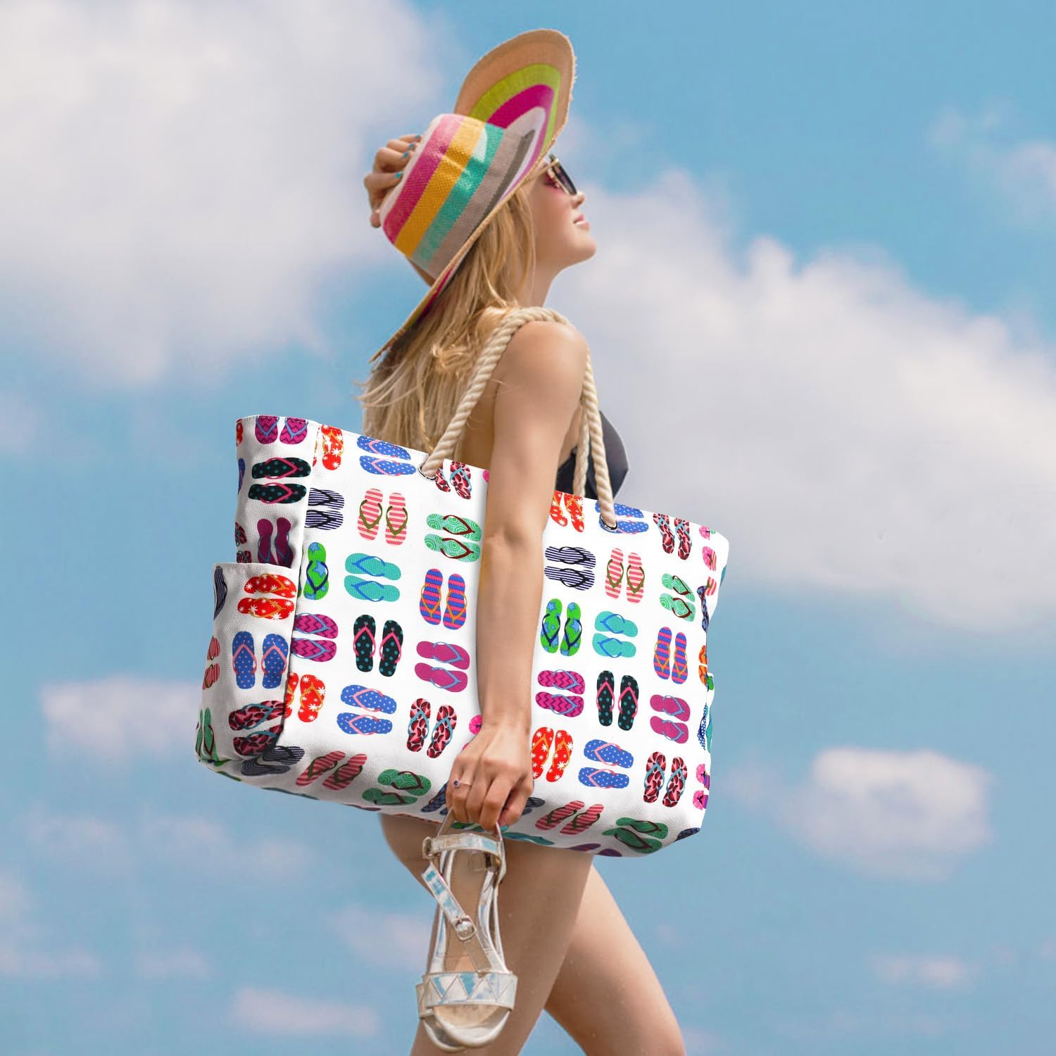Oversized Beach Bag – Waterproof, Sand-Resistant, and Spacious for the Beach, Pool, or Weekend Outings