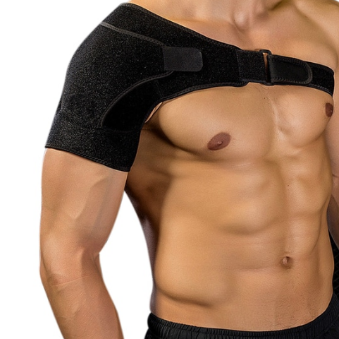 Adjustable Shoulder Brace – Breathable Neoprene in Pink, Black, Blue, or Yellow for Women and Men