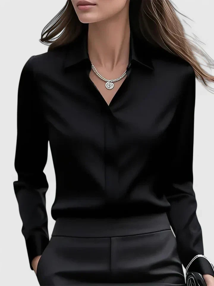 Chemisier Femme Élégant à Boutonnage Caché pour Bureau