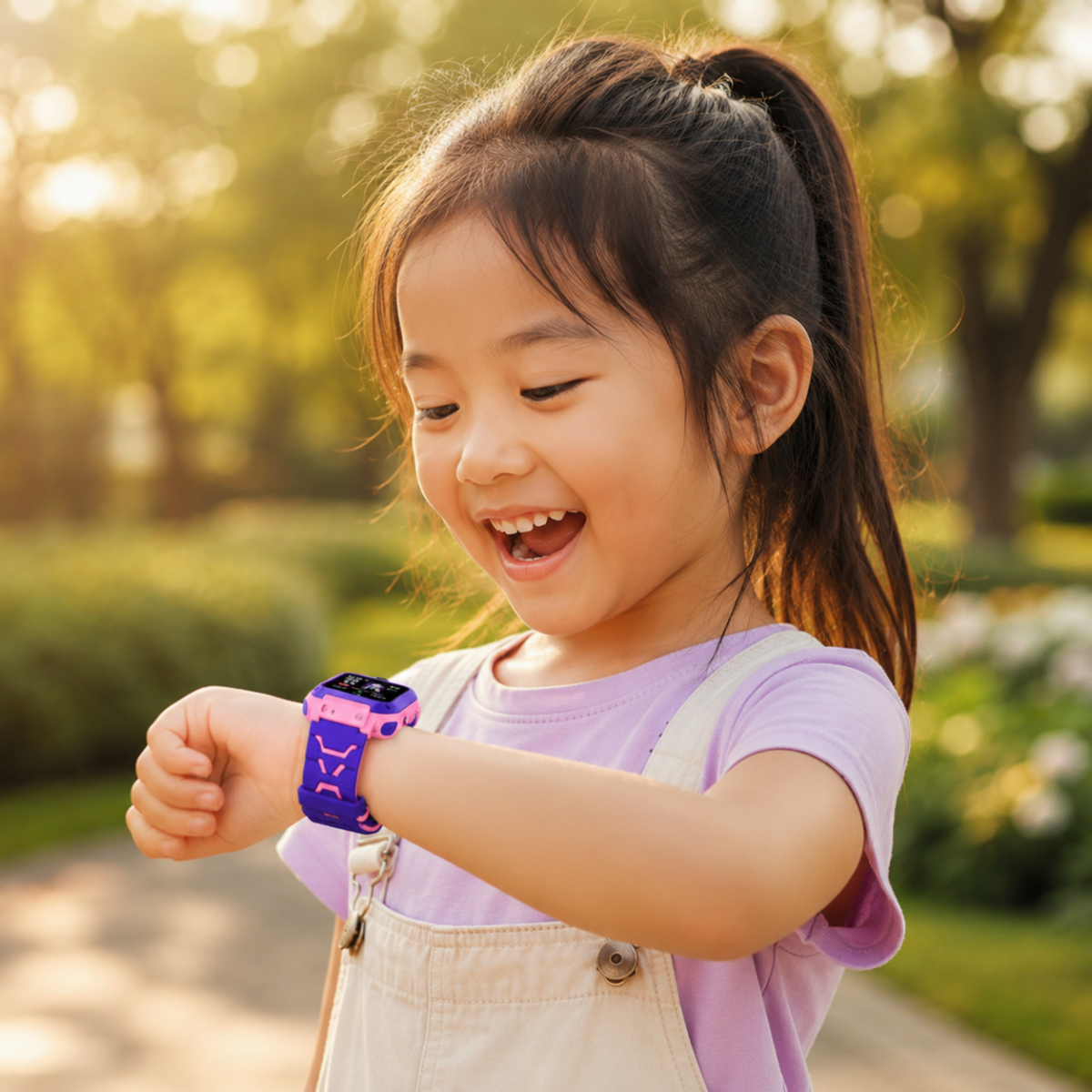 Smartwatch for Kids – Durable Plastic, GPS, and SOS Button for Safety and Communication at School and During Leisure Time