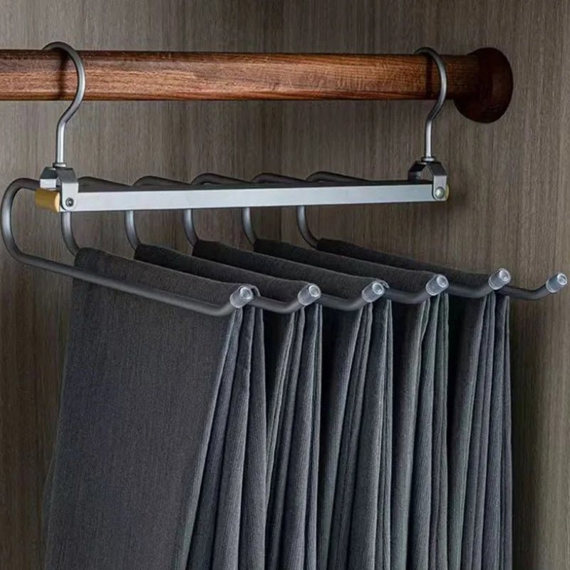 Percha que ahorra espacio – Aluminio anodizado, diseño elegante para armarios o vestidores