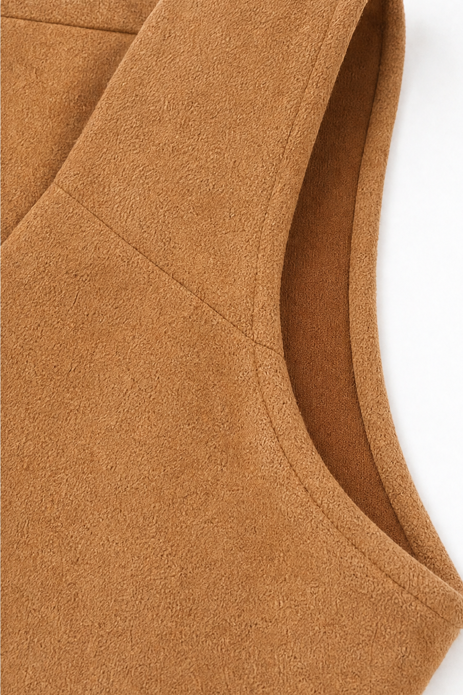 Gilet Long Sans Manches à Ouverture Devant pour Femme