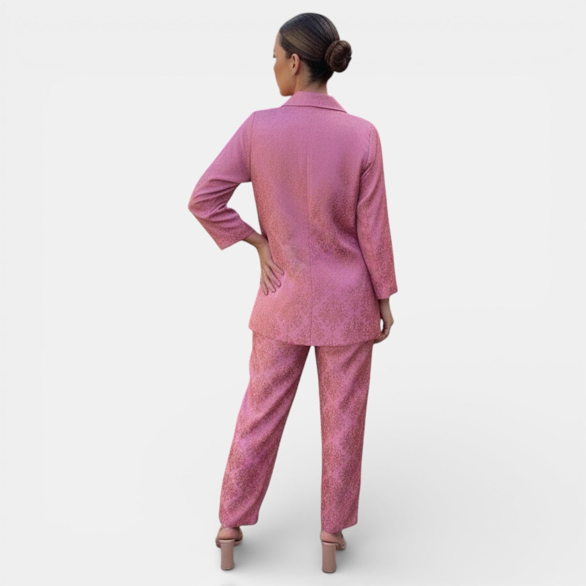 Tailleur Femme Blazer et Pantalon Wide Leg