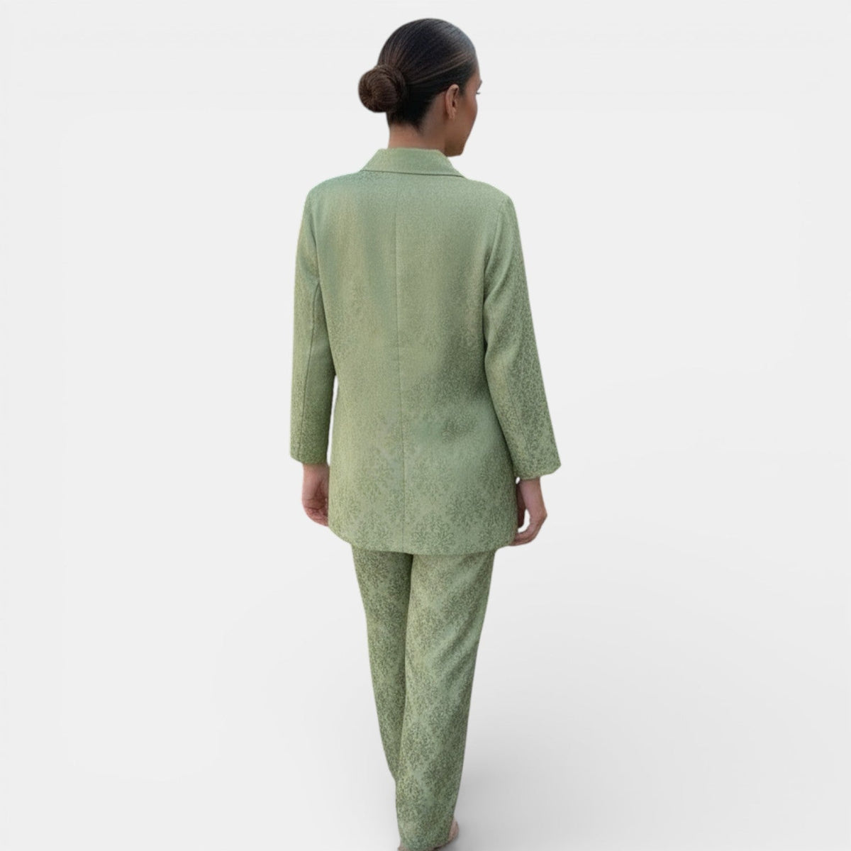 Tailleur Femme Blazer et Pantalon Wide Leg