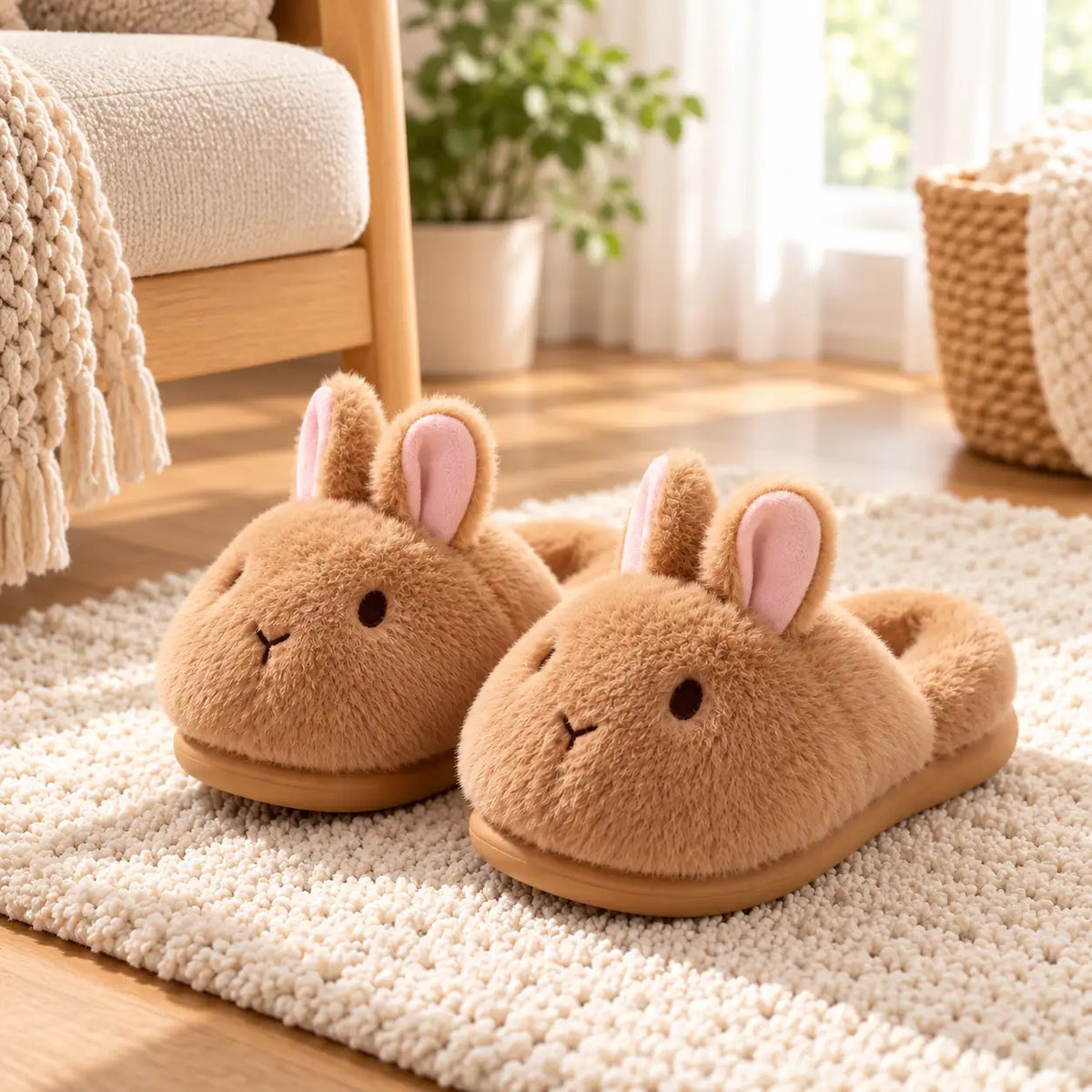 Chaussons Femme en Peluche Douillette