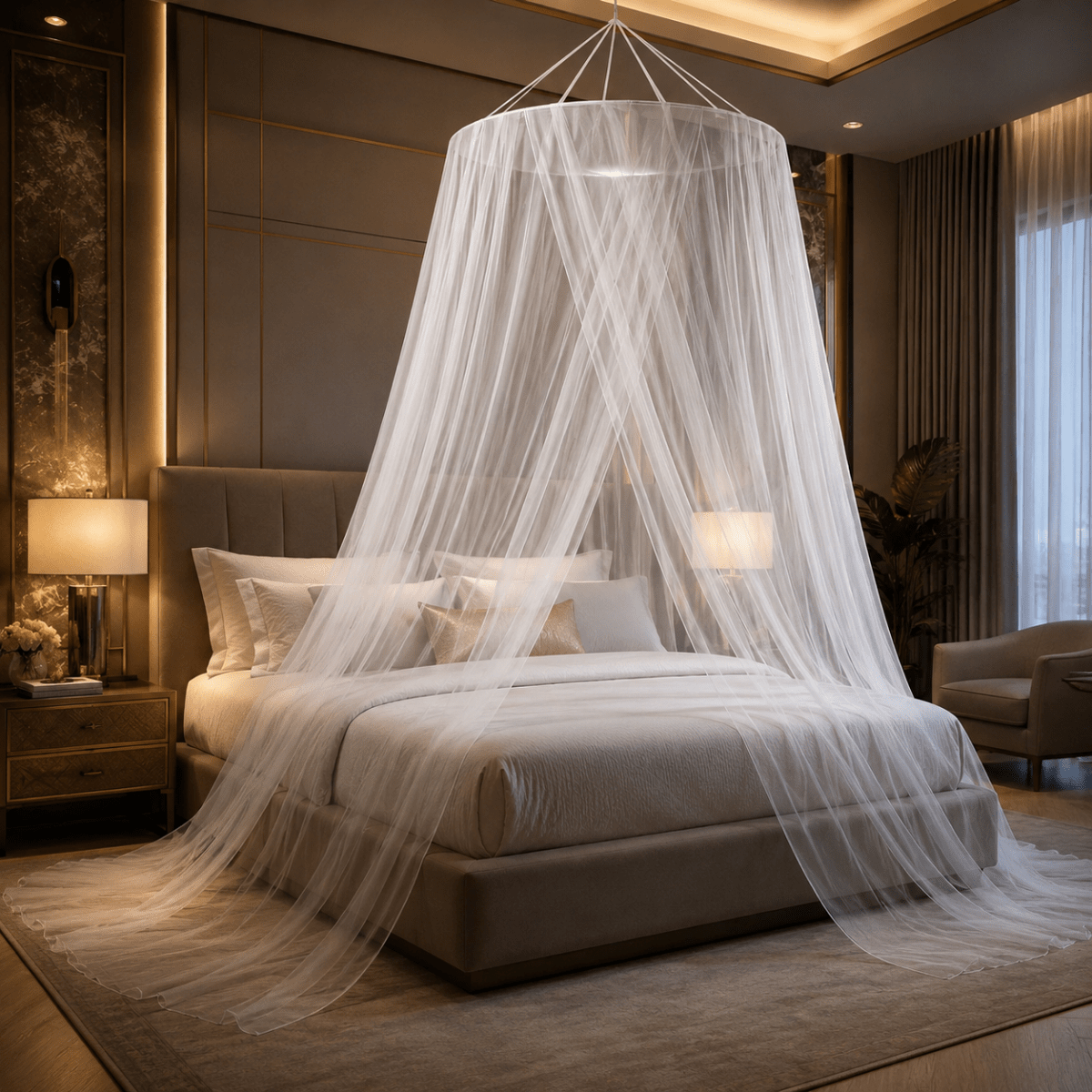 Foldable Mosquito Net – Transparent, Breathable Design for the Bedroom or Camping
