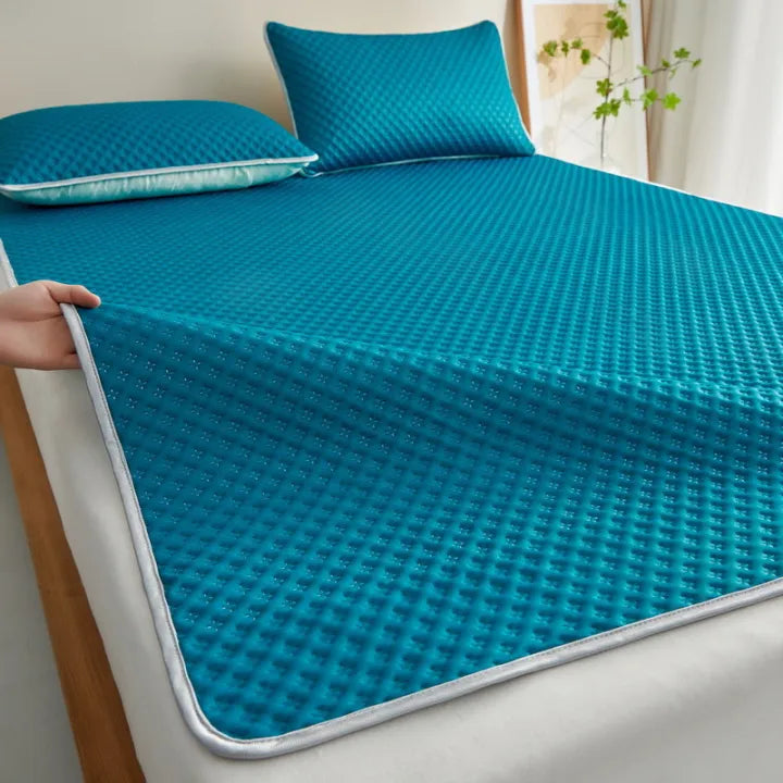 Tapis de Lit Rafraîchissant Pliable - Surface Gaufrée Respirante