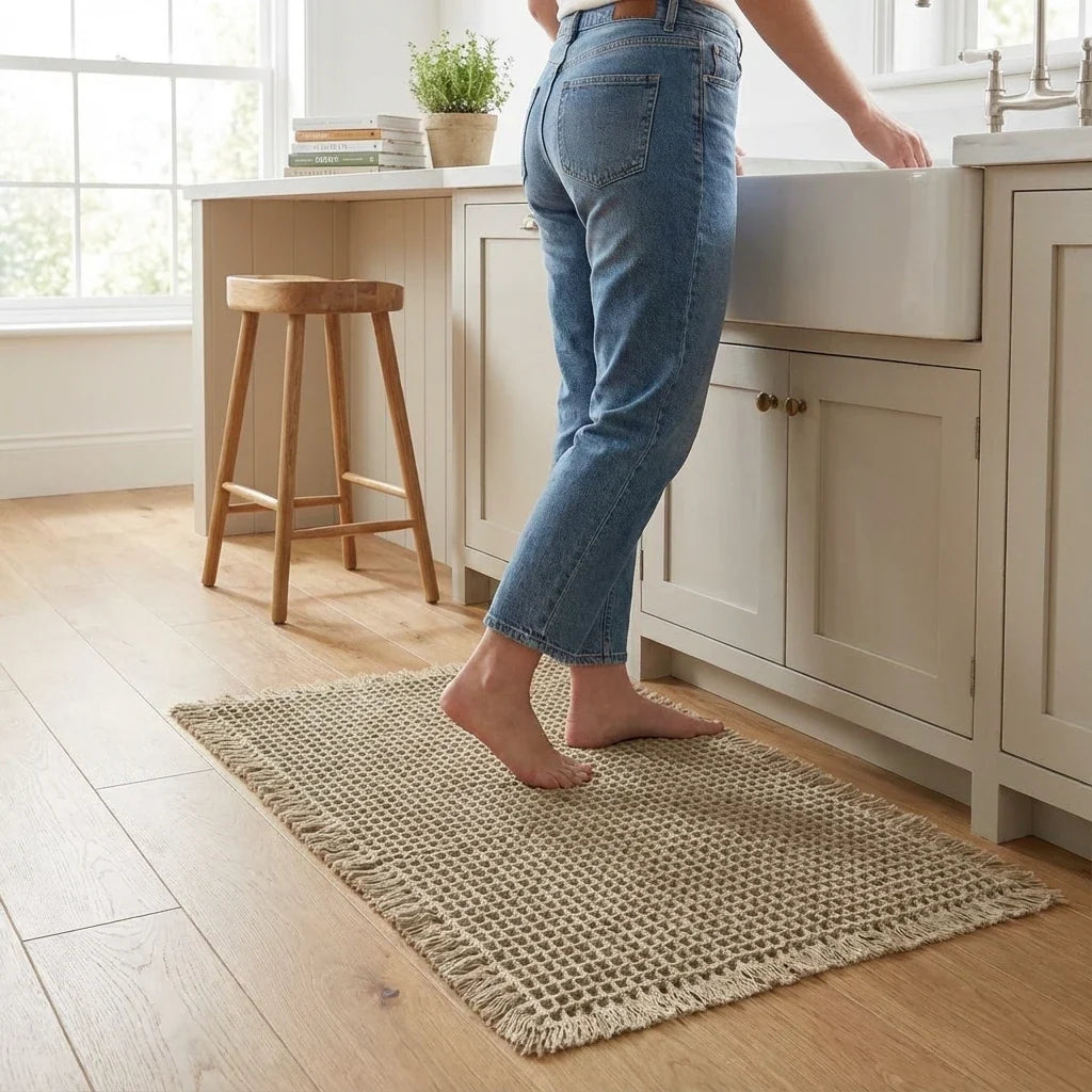 Tapis de Bain Antidérapant Nid d'Abeille - Séchage Rapide