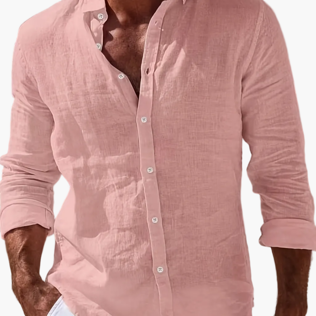 Chemise Homme Légère Manches Longues Coupe Ample Été