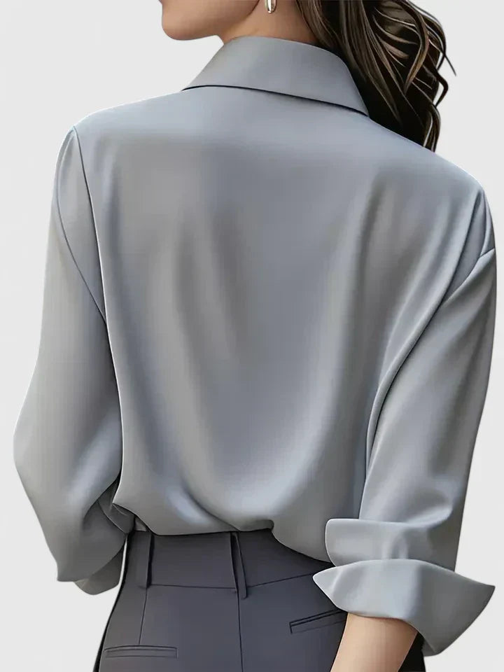 Chemisier Femme Élégant à Boutonnage Caché pour Bureau