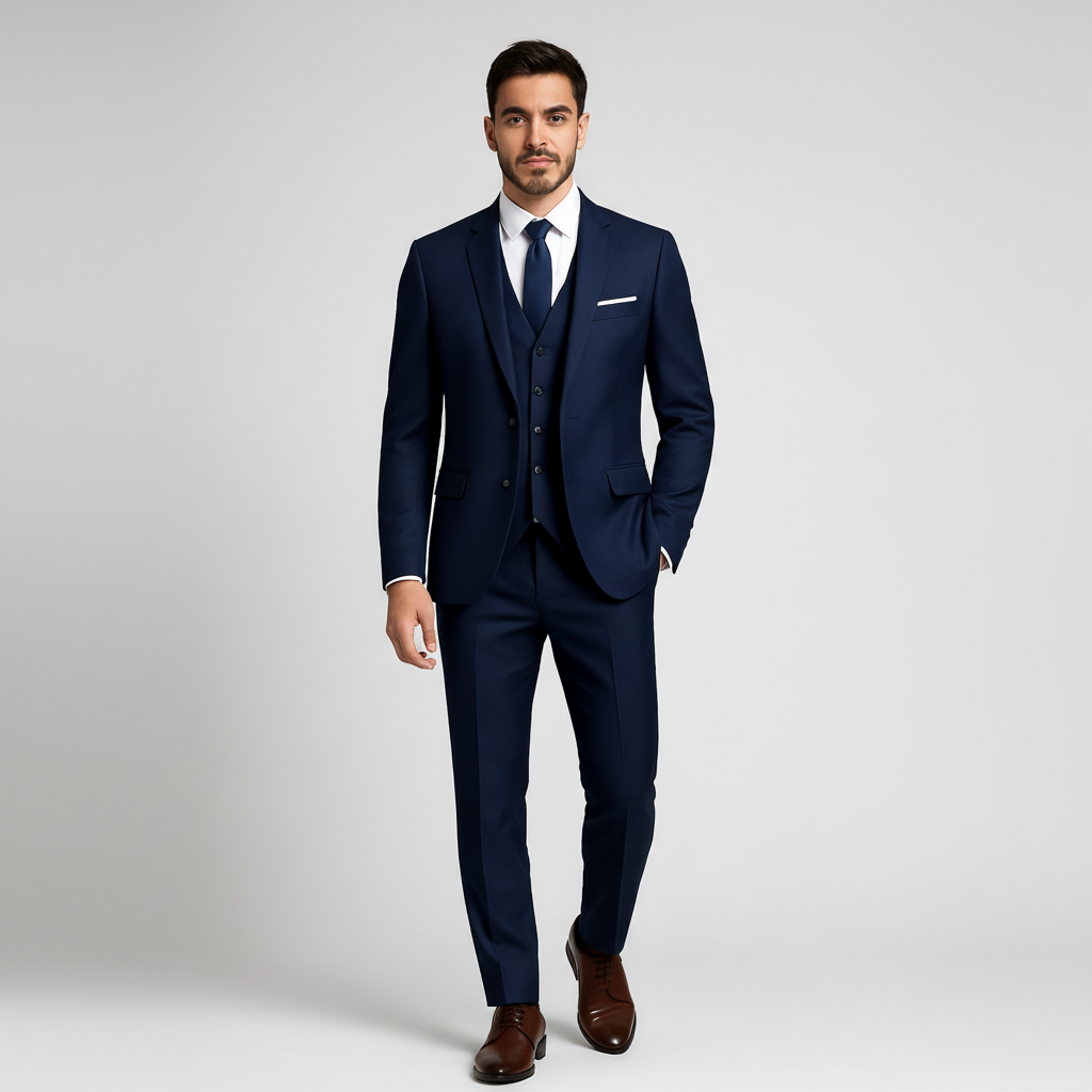 Costume Homme 3 Pièces avec Gilet - Veste, Gilet et Pantalon