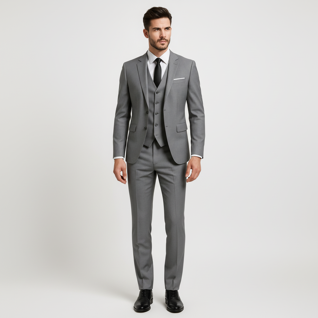 Costume Homme 3 Pièces avec Gilet - Veste, Gilet et Pantalon