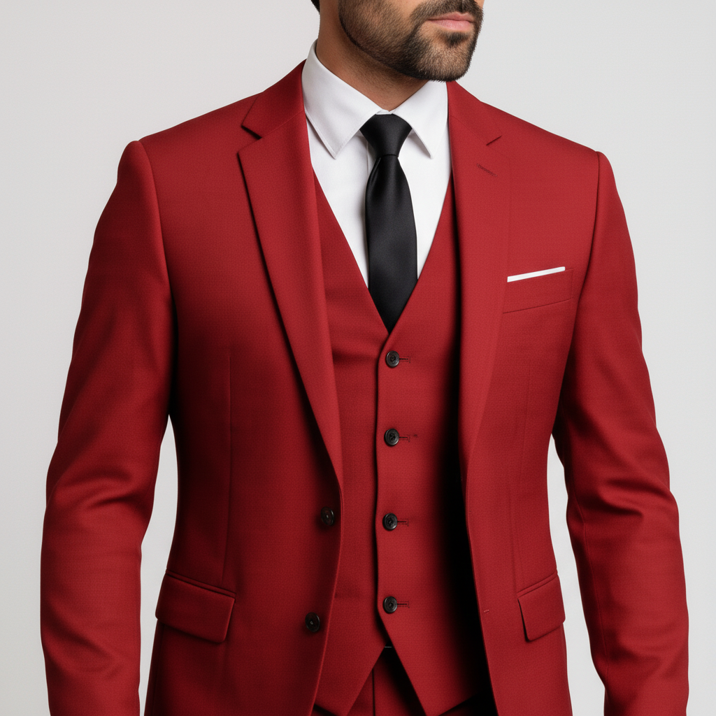 Costume Homme 3 Pièces avec Gilet - Veste, Gilet et Pantalon