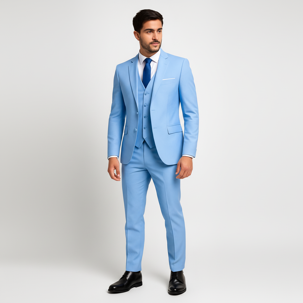Costume Homme 3 Pièces avec Gilet - Veste, Gilet et Pantalon