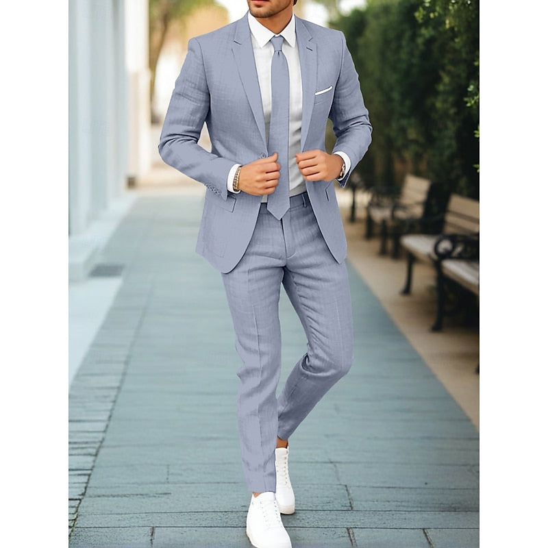Anzug Herren mit schmaler Passform - grau