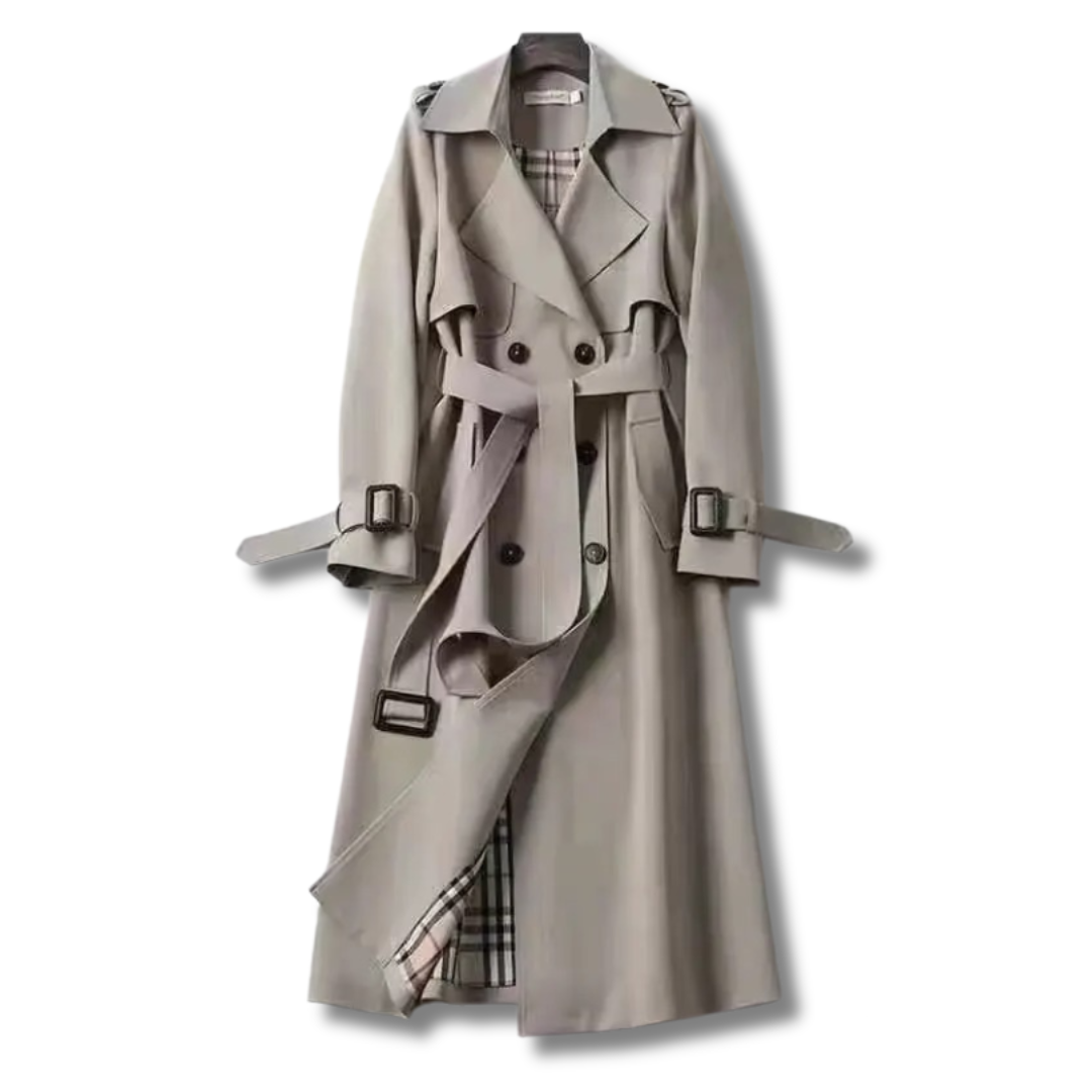 Trench-coat Femme Coupe Ajustée Tissu Côtelé