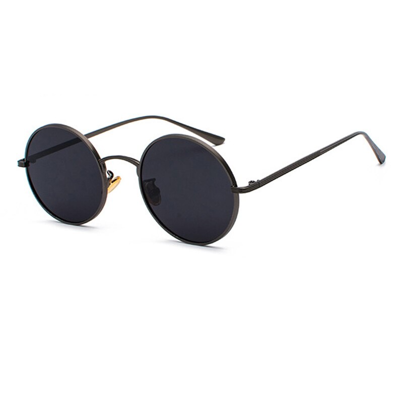 Lunettes de Soleil Rondes Rétro Mixtes - Monture Fine Minimaliste