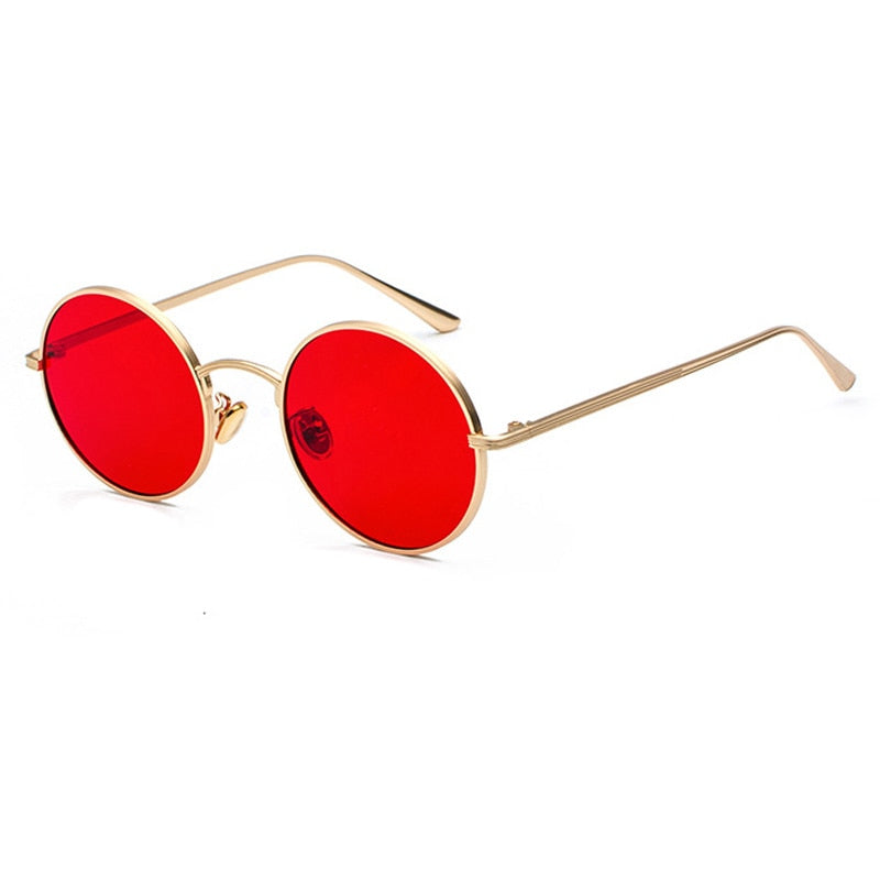 Lunettes de Soleil Rondes Rétro Mixtes - Monture Fine Minimaliste